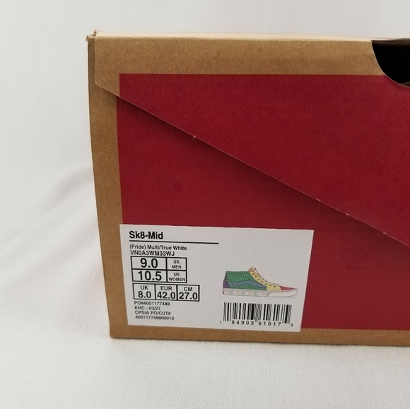 Vans Pride Sk8-Mid Multi-Colored Sneakers - Picture 9 of 9